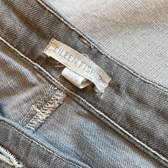 Eileen Fisher Gray Grey Stonewashed Denim Straight Leg Jeans Women’s Size 8 - Picture 9 of 11